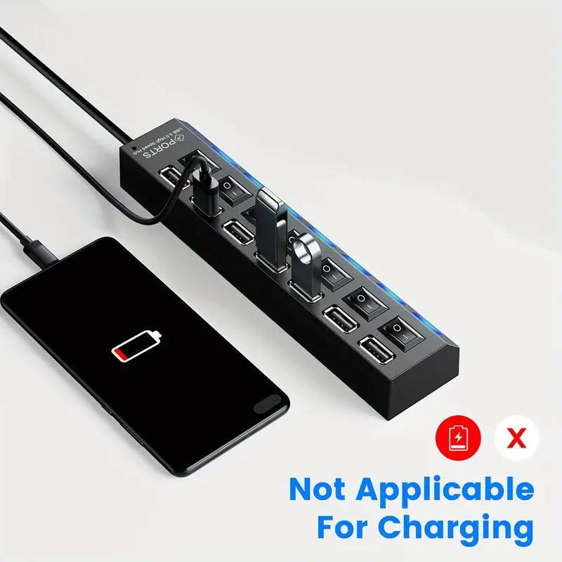 Hub de Carga USB 7 Puertos: Transforme el Caos en Energía Organizada