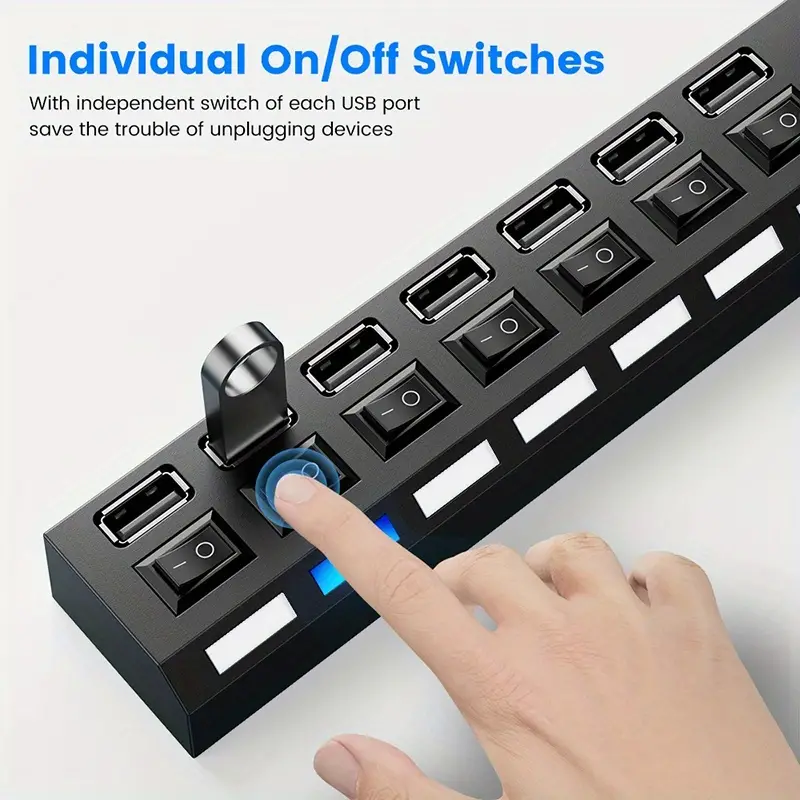 Hub de Carga USB 7 Puertos: Transforme el Caos en Energía Organizada