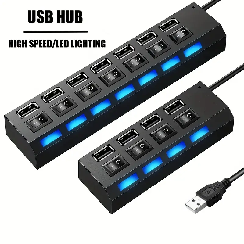 Hub de Carga USB 7 Puertos: Transforme el Caos en Energía Organizada