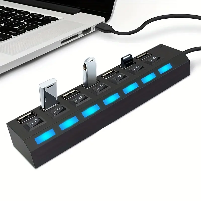 Hub de Carga USB 7 Puertos: Transforme el Caos en Energía Organizada