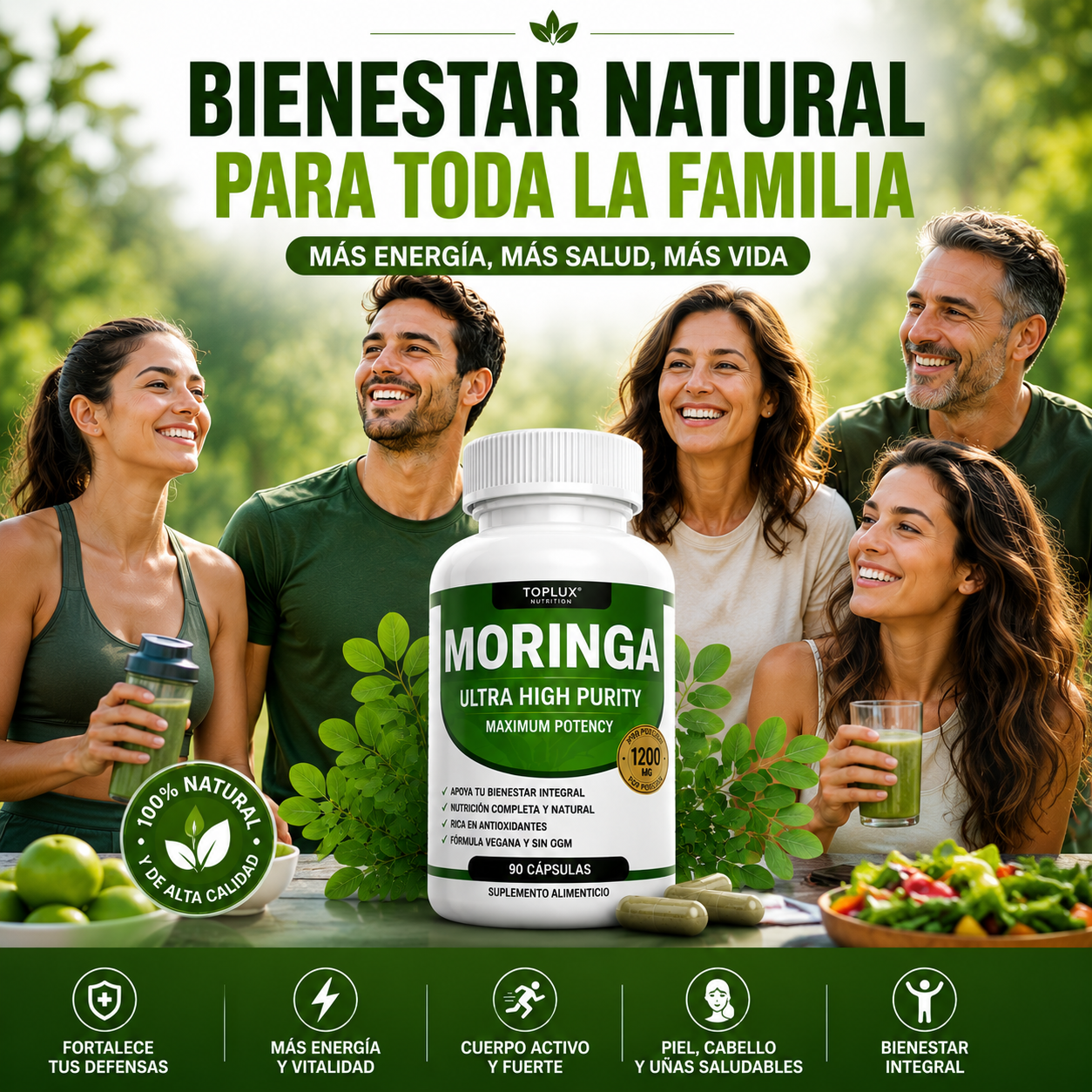 Moringa Ultra High Purity – Combate el Cansancio y Recupera tu Vitalidad