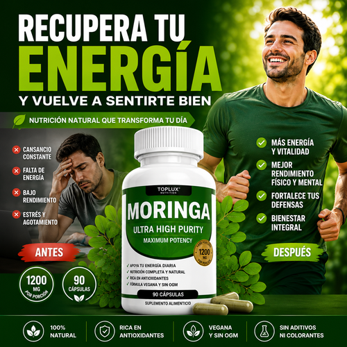 Moringa Ultra High Purity – Combate el Cansancio y Recupera tu Vitalidad