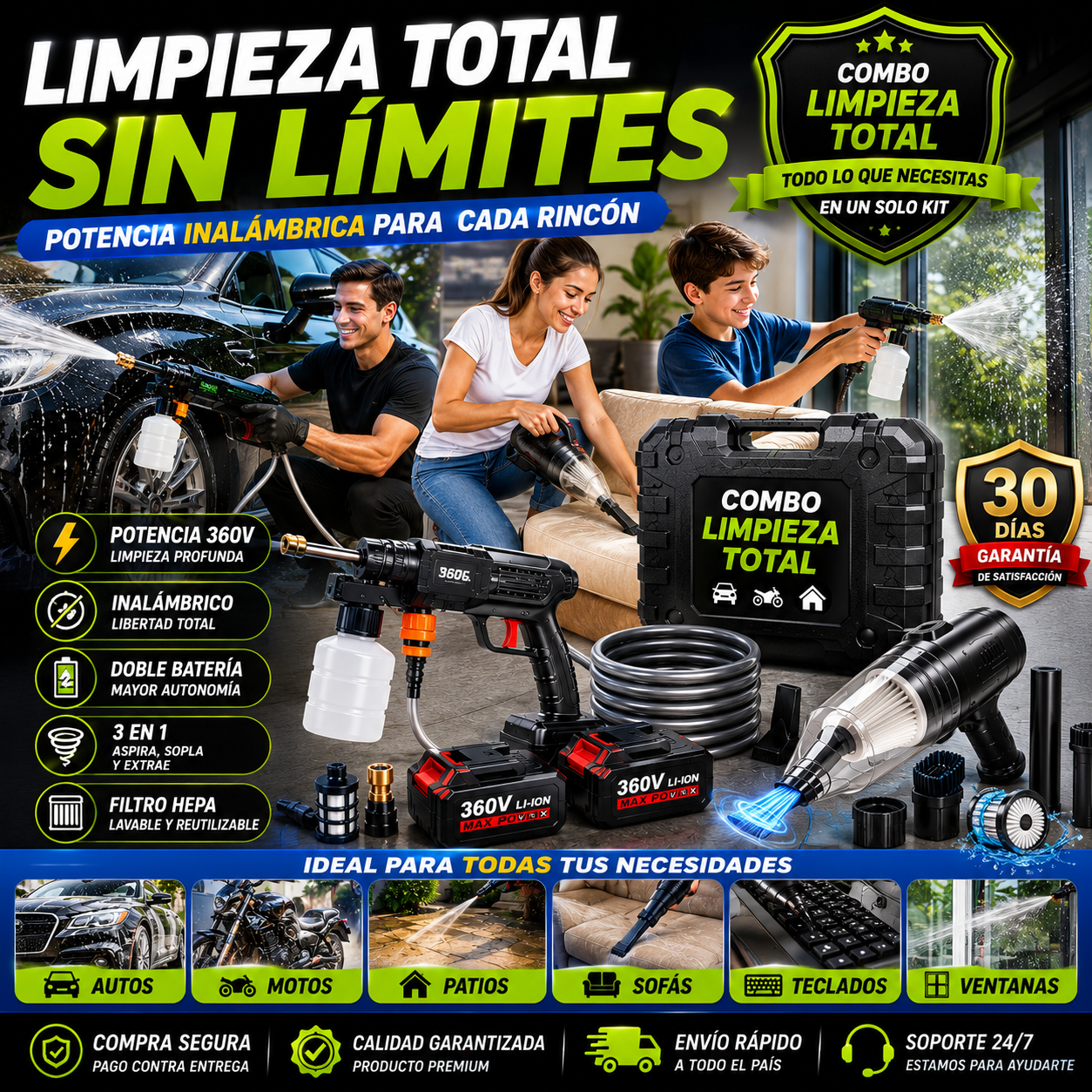 💎 Combo Limpieza Total – Lava y Aspira Como un Profesional