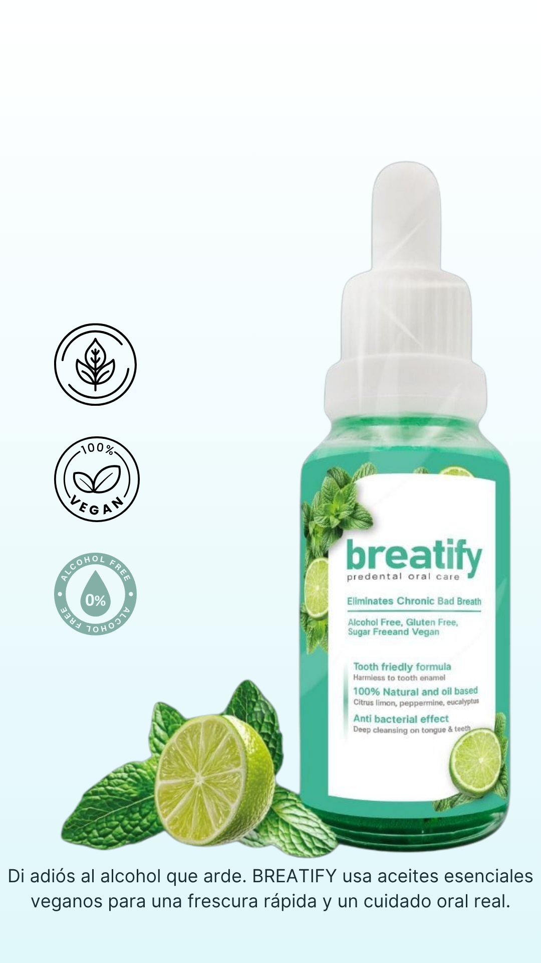 BREATIFY – Solución Oral Vegana para Aliento Fresco y Salud Bucal